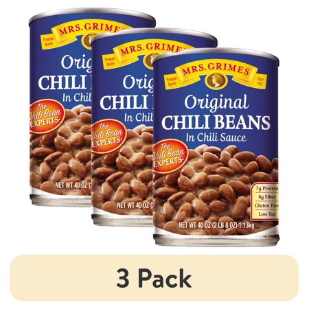(3 pack) Mrs. Grimes Original Chili Beans 40 oz Can