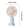 thumbnail image 2 of PoyoKee Portable Fan, 3 Speeds Usb Rechargeable Mini Handheld Fan, Small Desk Fan for Travel Essentials Classroom Camping, 7 in - Blue, 2 of 6