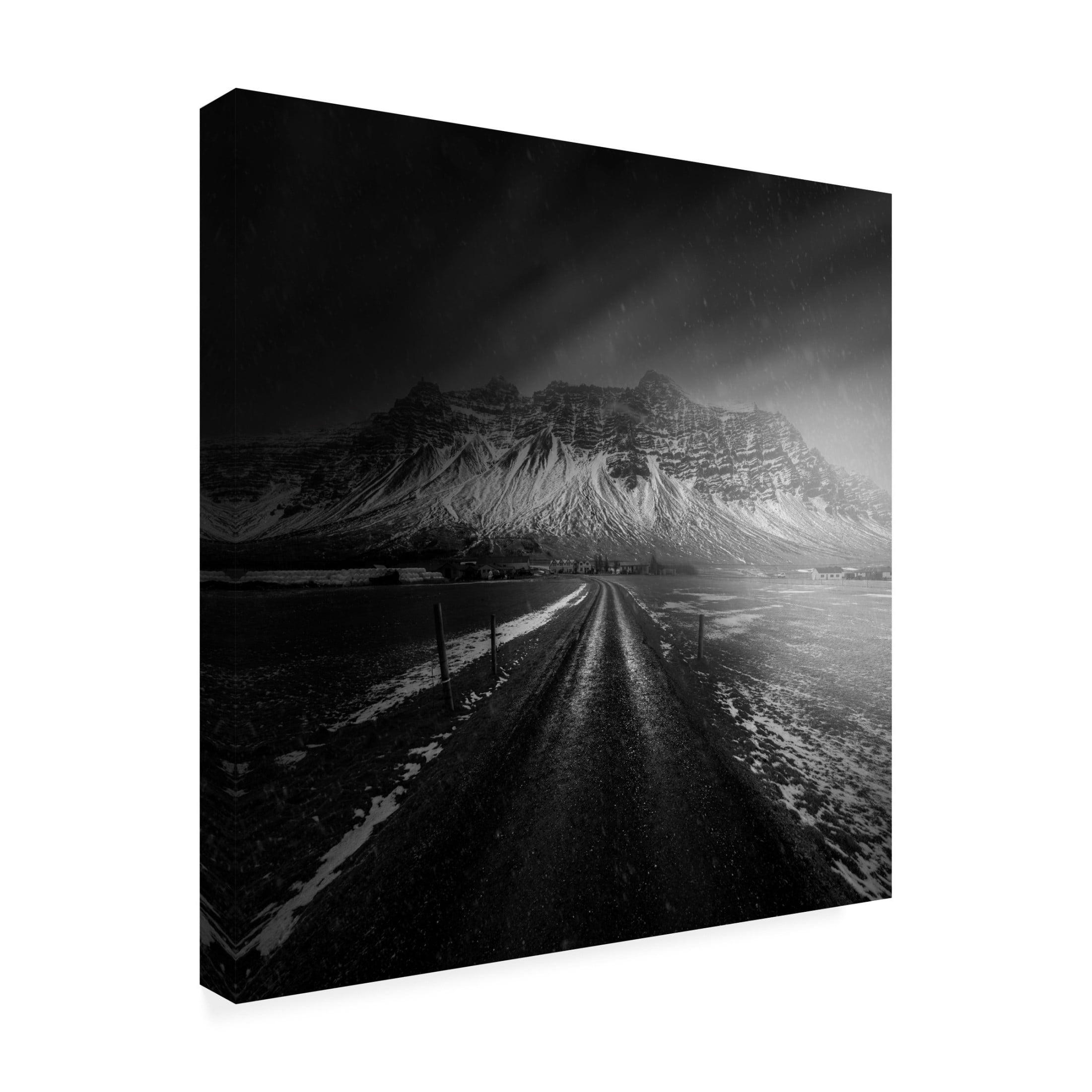 Canvas Wall Art - Juan Pablo de 'Iceland Road' Wall Art for Living Room, Bedroom, or Office D?cor by Trademark Fine Art - 24 x 24 Inches