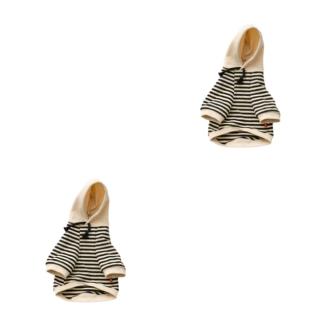 Youkk Pet Clothes For Dogs Apposite Size Comfortable And Convenient Warm black stripe XS 2Set