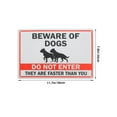 thumbnail image 2 of STRANDCHIC Beware Of Dogs Sign 1Pcs Iron Rectangle Red Warning For Garden Decoration, 2 of 6