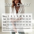 thumbnail image 3 of Morttic Women's Stylish Loose-Fit Long Sleeve Shirt – Stand Collar with Button Detail Roll-Up Cuff Solid Color Elegant Top Navy Blue，4XL, 3 of 3