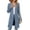 Blue, variant on Coglid Long Open Front Knitted Cardigans for Womens Solid Color Ribbed Cardigans Textured Pattern Casual Fall Cardigans for Womens