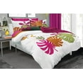 thumbnail image 1 of Ensemble de Housse de Couette Blanche TROPICAL BREEZE pour Lit Simple, 1 of 1