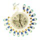 thumbnail image 2 of Reloj de Pared Hierro ANGGREK Grande 3D Forma de Pavo Real Sin Tictac, 2 of 7