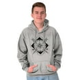 thumbnail image 5 of Compass Diamond Symbolic Spiritual Hoodie Sweatshirt Women Men Brisco Brands L, 5 of 6
