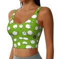 thumbnail image 2 of Naloa Funny Sheep Doing Yoga Sports Bras for Women, High Support Bra with Removable Pads, Comfortable - Medium, 2 of 9