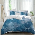 thumbnail image 2 of Vintage Blue Bedding 3 Piece Duvet Cover Set California King, Oil Painting Modern Abstract Art Soft Microfiber Comforter Cover with Zipper Closure & Pillowcases, Wrinkle & FadeResistant Quilt Cover, 2 of 9