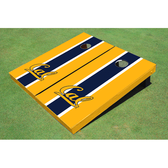 University of California Berkeley Navy And Yellow Matching Long Stripe Cornhole Boards