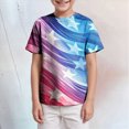 thumbnail image 2 of TOWED22 Boys Casual T-Shirts 4-12 Years Short Sleeve Crew Neck Cotton Tees Prints(Sky Blue,10-11 Y), 2 of 4