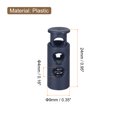thumbnail image 2 of Unique Bargains 30Pack 4mm Cord Lock Plastic Double Hole Spring Toggle Stoppers, Navy Blue, 2 of 5