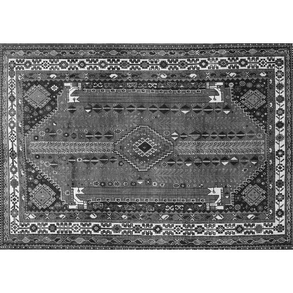 Ahgly Company Indoor Rectangle Persian Gray Traditional Area Rugs, 5' x 7'