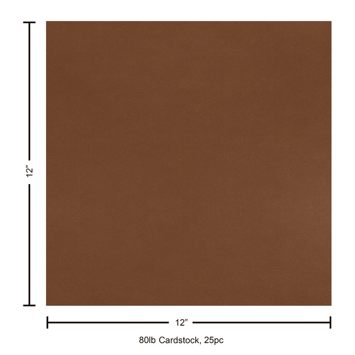 Paper Accents Cardstock 12"x 12" Textured 80lb Clove 25pc