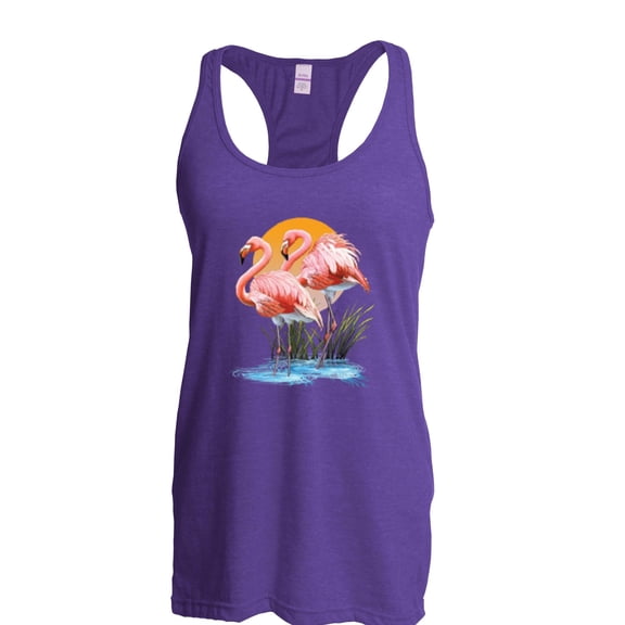 NIB - Women's Racerback Tank Top, up to Women Size 2XL - Flamingo