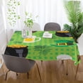 thumbnail image 6 of St Patrick's Coin Clover Tablecloth Rectangle Colorful Table Cloth Large Square Table Cover for Dining Kitchen Party 54"x54" Decor Gift, 6 of 7