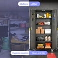 thumbnail image 3 of CHAUKY Upgraded 72" H Garage Storage Cabinets with Wheels,Metal Storage Cabinets with Door Pegboard for Garage Home Office Storage,Assembly Required, Black, 3 of 16