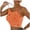 Orange, variant on Sports Bra Breathable Workout Bra for Gym Workout Sports Bras for Women Heavy Duty Cotton Padded Push Up Racerback with Spaghetti Straps Shockproof Wirefree Unlined Cross Back Yoga Gym Fitness Top