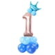 thumbnail image 5 of Wosthever Globo de fiesta Decoración de fiesta de cumpleaños con globo en forma de número de papel de aluminio de 32 pulgadas, número 1, azul Type2 NO2 Wosthever CBP167054, 5 of 5