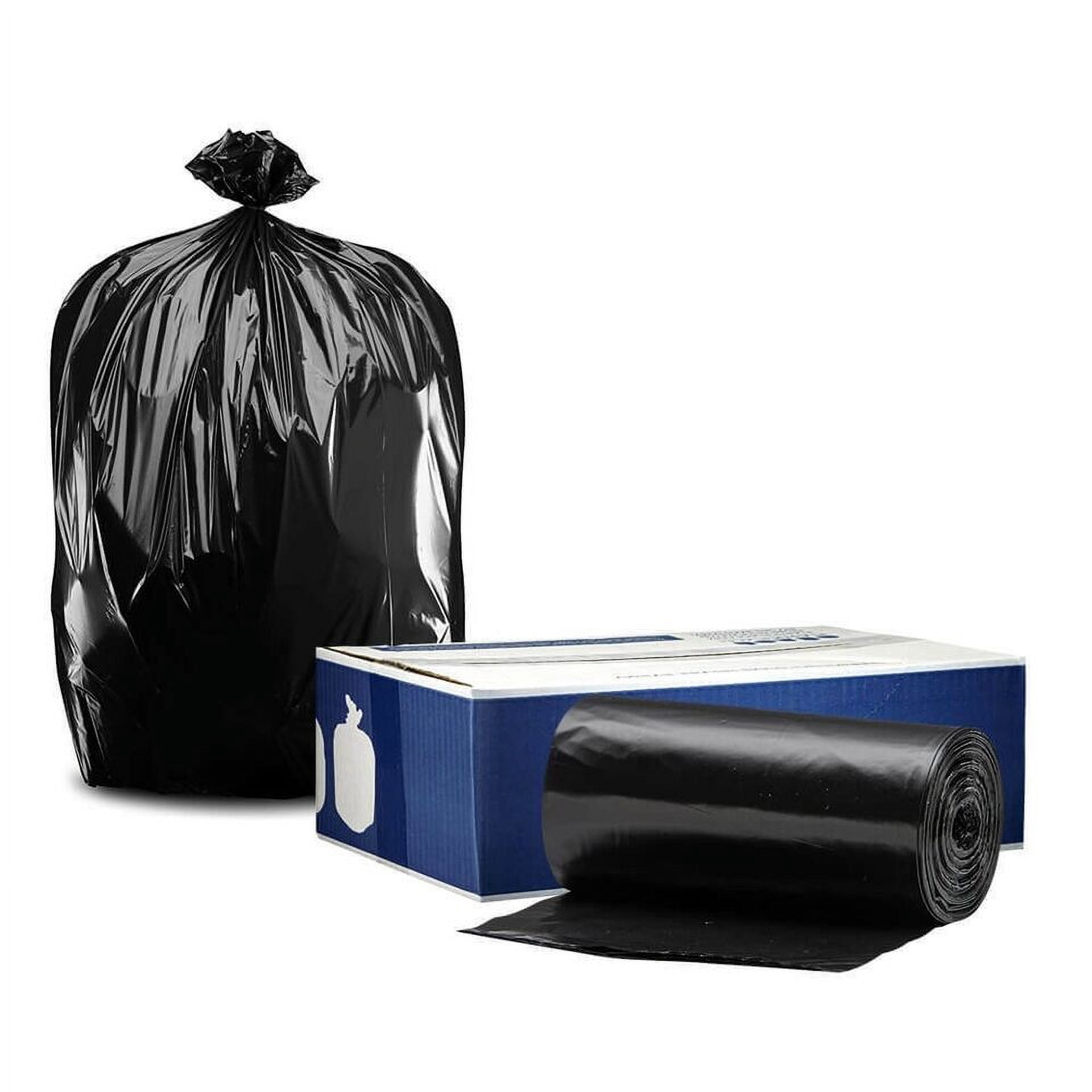 Wanowa 58 Gallon Trash Bags on Rolls -Black, 100 PCS Garbage Bags 38X58" 1.3 MIL