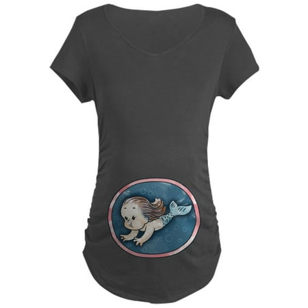 

CafePress - Mermaid Brunette Maternity Dark T Shirt - Maternity Dark T-Shirt