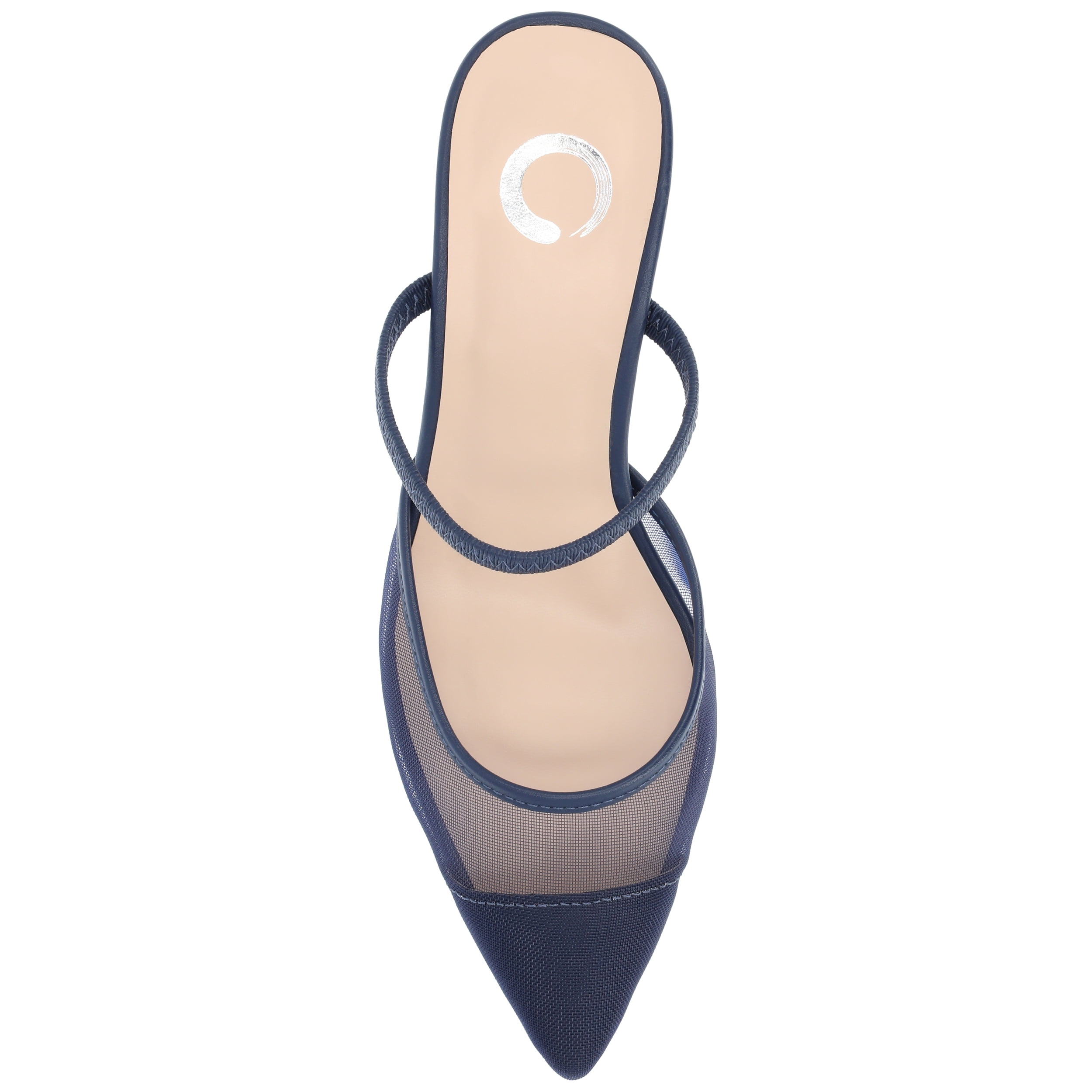 Journee Womens Allana Slip On Kitten Heel Mule Pumps