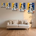 thumbnail image 6 of 1pc Modern Minimalist Canvas Wall Art Featuring a Stylish Woman in Striped Top with Hand - to - Face Gesture, framed Decor room hanging Wall Picture Decor for Home Gifts, living room, bathroom,, 6 of 8