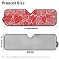 thumbnail image 7 of Uorisanigo Windshield Sun Shade,Car Sun Shade for Jeep Wrangler JK JKU JL JLU 1997-2023 & Jeep Gladiator JT 2020-2023, UV Rays Blocker SunVisor Red Heart Print Shades for Car Accessories, 7 of 7