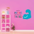 thumbnail image 3 of You'Re Amazing Just The Way You Are Cute Cheshire Cartoon Cat Wall Design Wall Art Sticker Designs Vinyl Stickers For Home House Walls Rooms Windows Bedroom Decoration Size (28x28 inch), 3 of 3