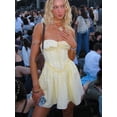 thumbnail image 4 of Minivestido Sexy con escote en V profundo y encaje liso, minivestido elegante con espalda descubierta, sin mangas, dobladillo suelto, Falda corta de corte A, vestidos de fiesta de verano para mujer, 4 of 5
