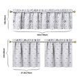 thumbnail image 6 of Kitchen Curtains 24 Inch Short - 3 Panel Set with Cute Cat Paw Pattern, Rod Pocket Window Curtain, 100% Polyester for Pet Lovers Farmhouse, Cafe, Kitchen, Bedroom, Easy Wash, 6 of 6