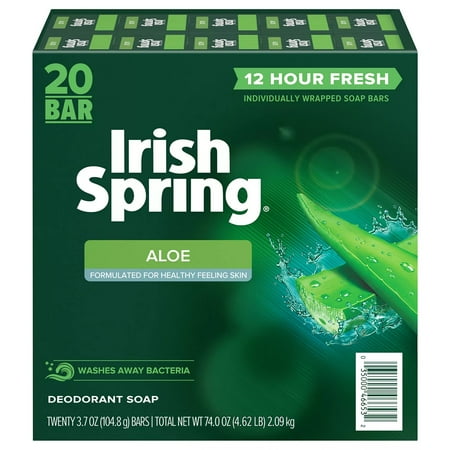 Irish Spring Aloe Bar Soap (3.7oz., 20ct.)