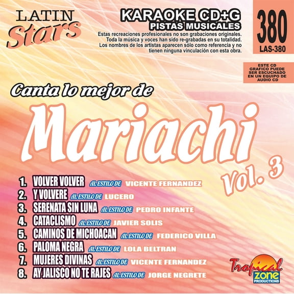 Karaoke Latin Stars 380 Mariachi Vol. 3