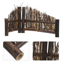 Hemoton Mini Garden Fence Micro Landscape Miniature Fence For Bonsai Small Picket Fence For Fairy Garden Dollhouse Diy Craft Decoration 20cm