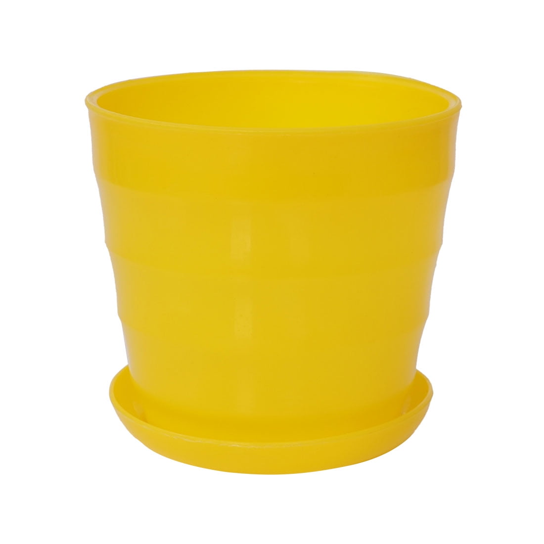 Uxcell Home Office Plastic Round Plant Planter Container Flower Pot