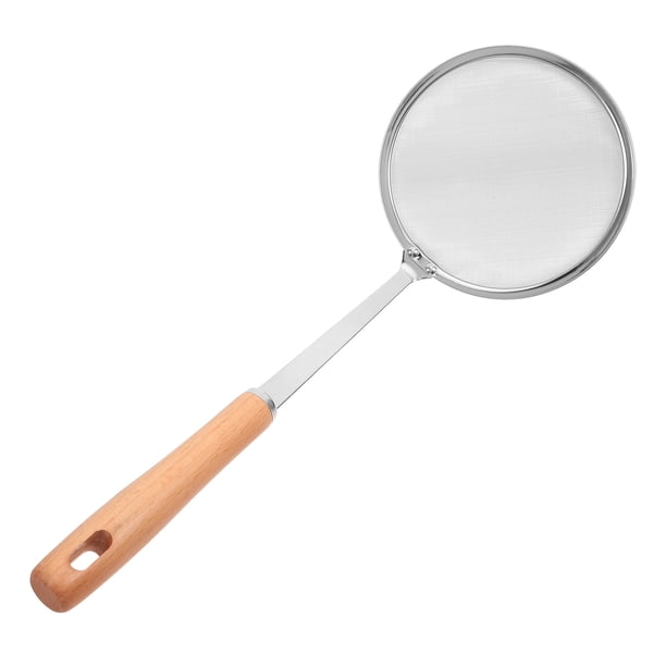 Colador de malla fina para cocina, colador de acero inoxidable, cucharón con filtro de aceite multifuncional
