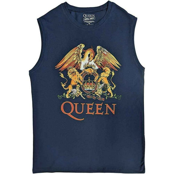Queen Unisex Tank T-Shirt: Classic Crest (Medium)
