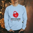 thumbnail image 3 of ZCFZJW Valentines Day Heart Lock and Key Print Long Sleeve Crewneck Sweatshirts for Couples Lightweight Casual Graphic Holiday Tees Shirt Trendy His Her Matching Outfit Clothes Light Blue Men-XXXXL, 3 of 6