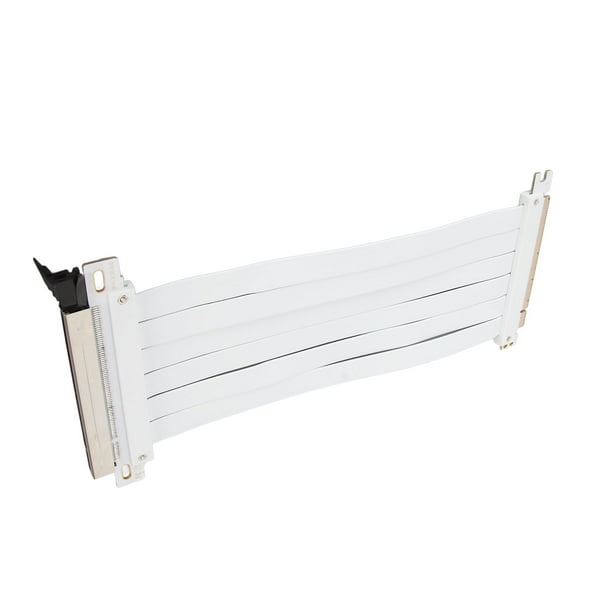 PCIE 3.0 X16 Extender Riser Cable High Shielding Eigenschap 180 Graad Flexibele Pcie 30 Verlengkabel Voor Grafische Kaart Wit 30cm118in Yemma