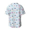 thumbnail image 2 of Xecao offers the Rabbit In The Rain for Men's Casual Short-sleeved Shirt, a button-up collared shirt with a pocket, perfect for beach vacations and yacht travel in the 4X-Large size., 2 of 7