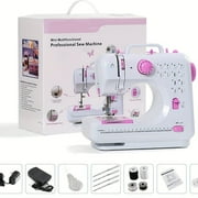 12 Built-in Stitches Mini Portable Electric Sewing Machine with Foot Pedal for Amateurs Beginners Embroidery Safety Overlock Household