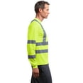 thumbnail image 3 of CornerStone CS409 Mens ANSI 107 Class 3 Long Sleeve Snag-Resistant Reflective T-Shirt, 3 of 6