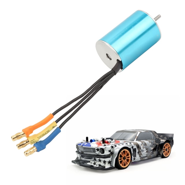 Motor Sin Escobillas RC, Motor Sin Escobillas 2435 Alta Precisión 300W Baja Fricción 3200KV Conector De 3,5 Mm Para Vehículo De Control Remoto