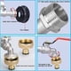 thumbnail image 4 of Grifo de tanque IBC 1000L Grifo de recolección de agua de lluvia, Adaptador de tanque de agua IBC 1/2 "Grifo de recolección de agua de lluvia doble, Grifo de latón hecho de PP Rosca gruesa 60 MM (3/4), 4 of 5