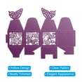 thumbnail image 4 of Uxcell Paper Hollow Butterfly Laser Cut Favor Boxes Candy Boxes for Wedding, Dark Purple 25 Pack, 4 of 6