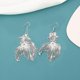 thumbnail image 1 of CHAO Pendientes de pez dorado, estilo chino, personalidad, vintage, de metal, con forma de pez dorado, pendientes colgantes, temperamento de moda, accesorio de joyería para mujer, plata, 1 of 5