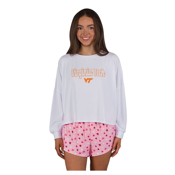 Women's Concepts Sport Virginia Tech Hokies Lyric Knit Long Sleeve Top & Short Set