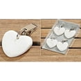 thumbnail image 4 of Natural Stone Hearts Table Cloth Weights on Clip Hangers-Clamps, White, Set of 4, 4 of 7