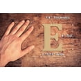thumbnail image 3 of 4 Inch Wooden Letter E Ready for Painting or Decorating, 3 of 5