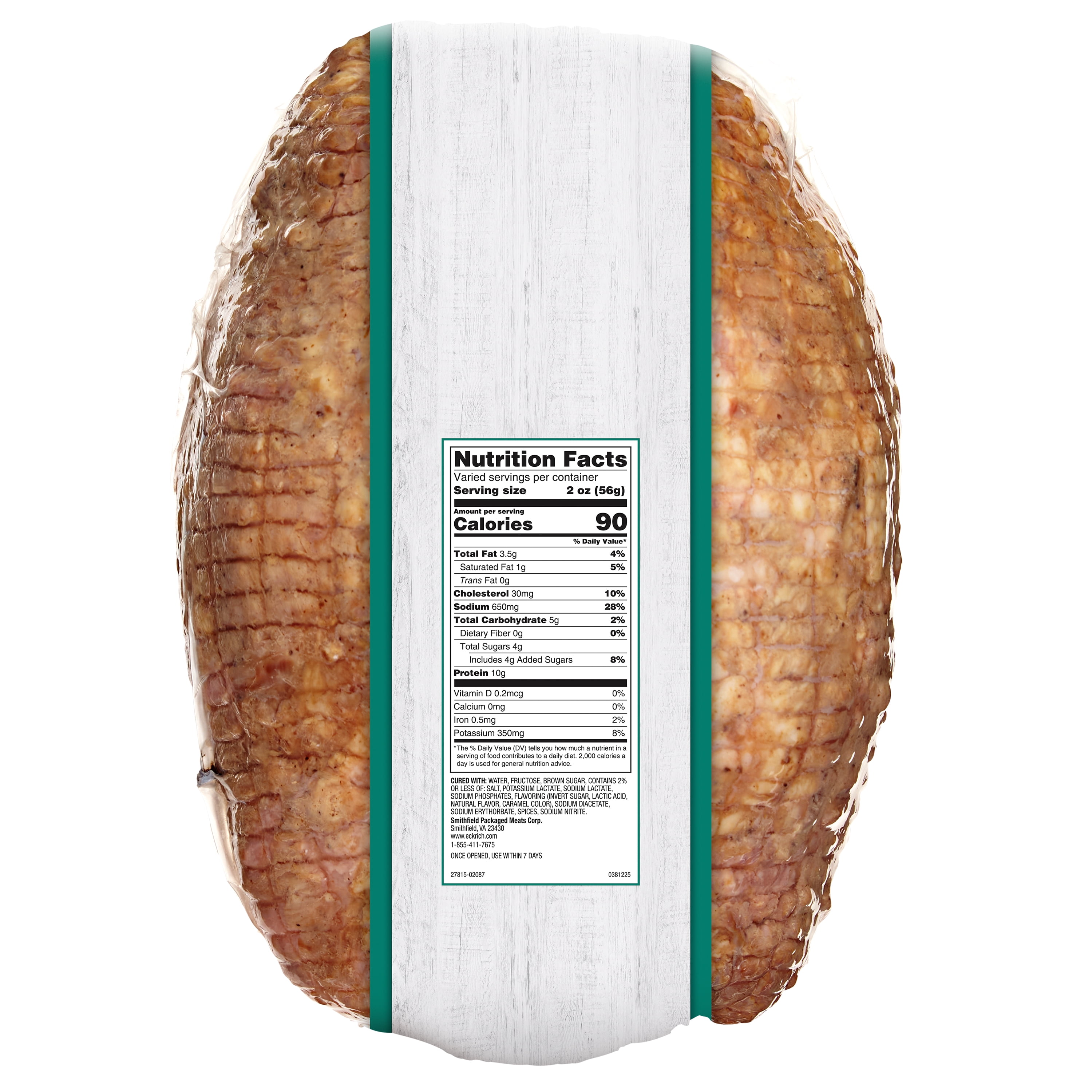 Eckrich Sweet Smoked Ham, Deli Sliced, Vacuum Pack