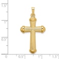 thumbnail image 4 of FB Jewels 14K Yellow Gold Hollow Polished Cross Pendant, 4 of 4